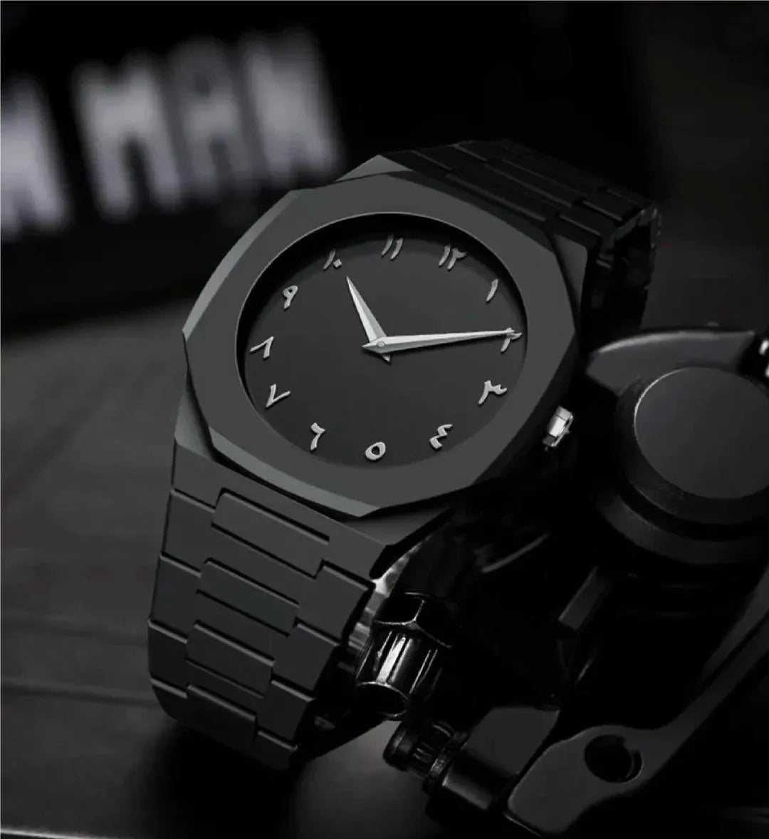 Arabic Aura Watch Best for Men & Boys - Black Color - Without Box Art # M247-B.Aur-90500WoB-001