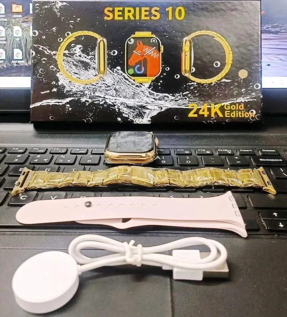 Smart Watch - Series 10 24K Golden Editor.