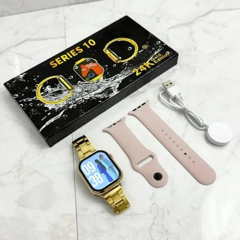 Smart Watch - Series 10 24K Golden Editor.