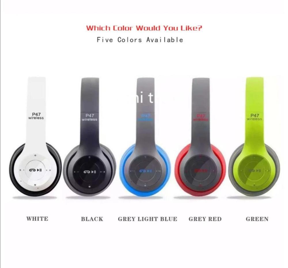 Wireless Bluetooth Headphones P47 Multi Color.