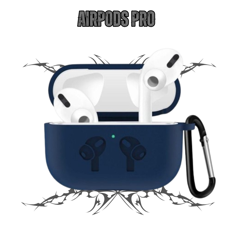 Silicone Airpods Pro Case with Carabiner Hook.